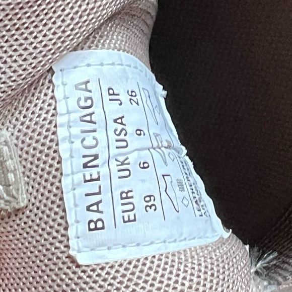 BALENCIAGA Track 3.0 Distressed Mesh Sneakers US 9, IT 39 Beige Tan Womens - Picture 7 of 14